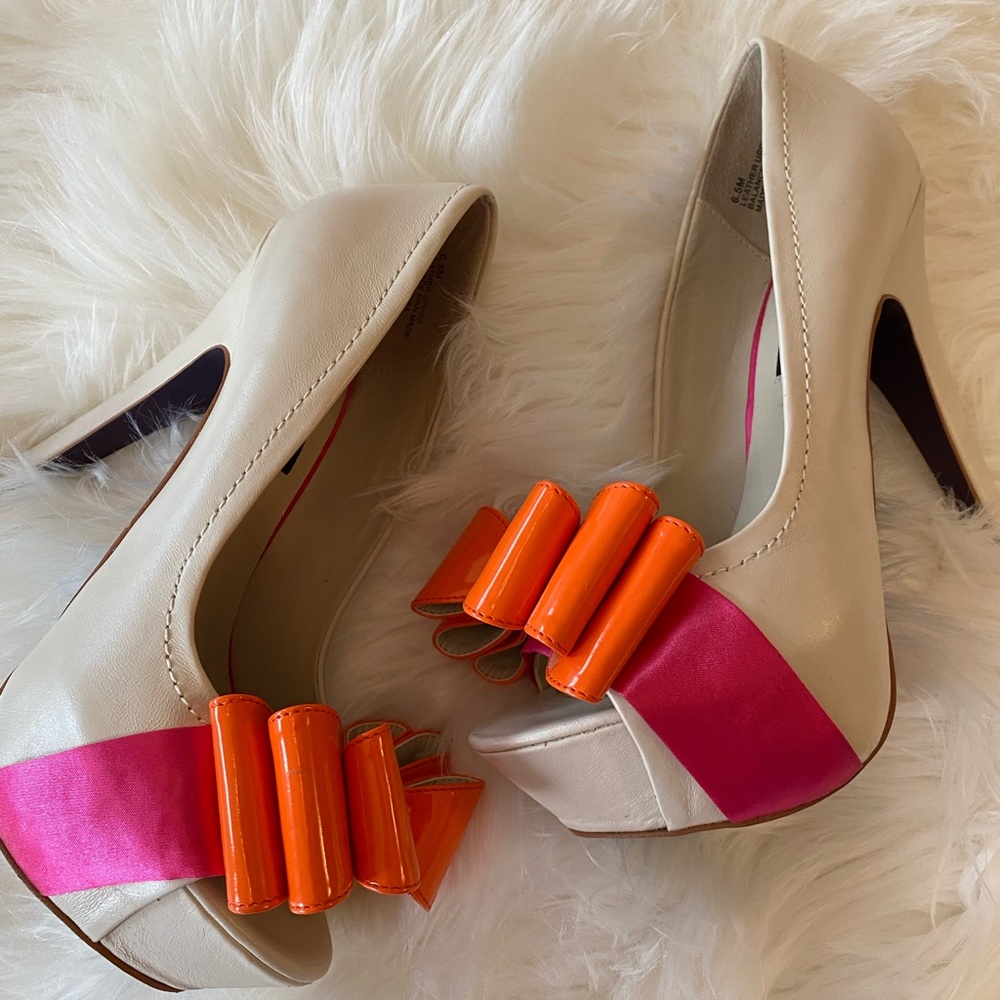 Mojo Moxy Pippa white leather pumps - Picture 3 of 7